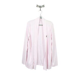 LL Bean Pima Cotton Open Cardigan with Pockets Pink Size XS Pet